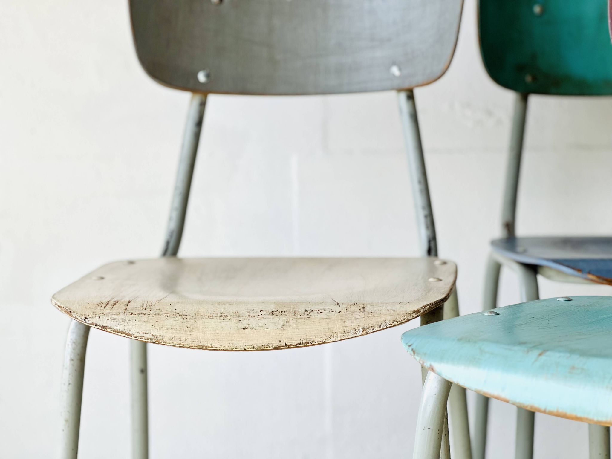 Chaises d'école, ensemble de 4