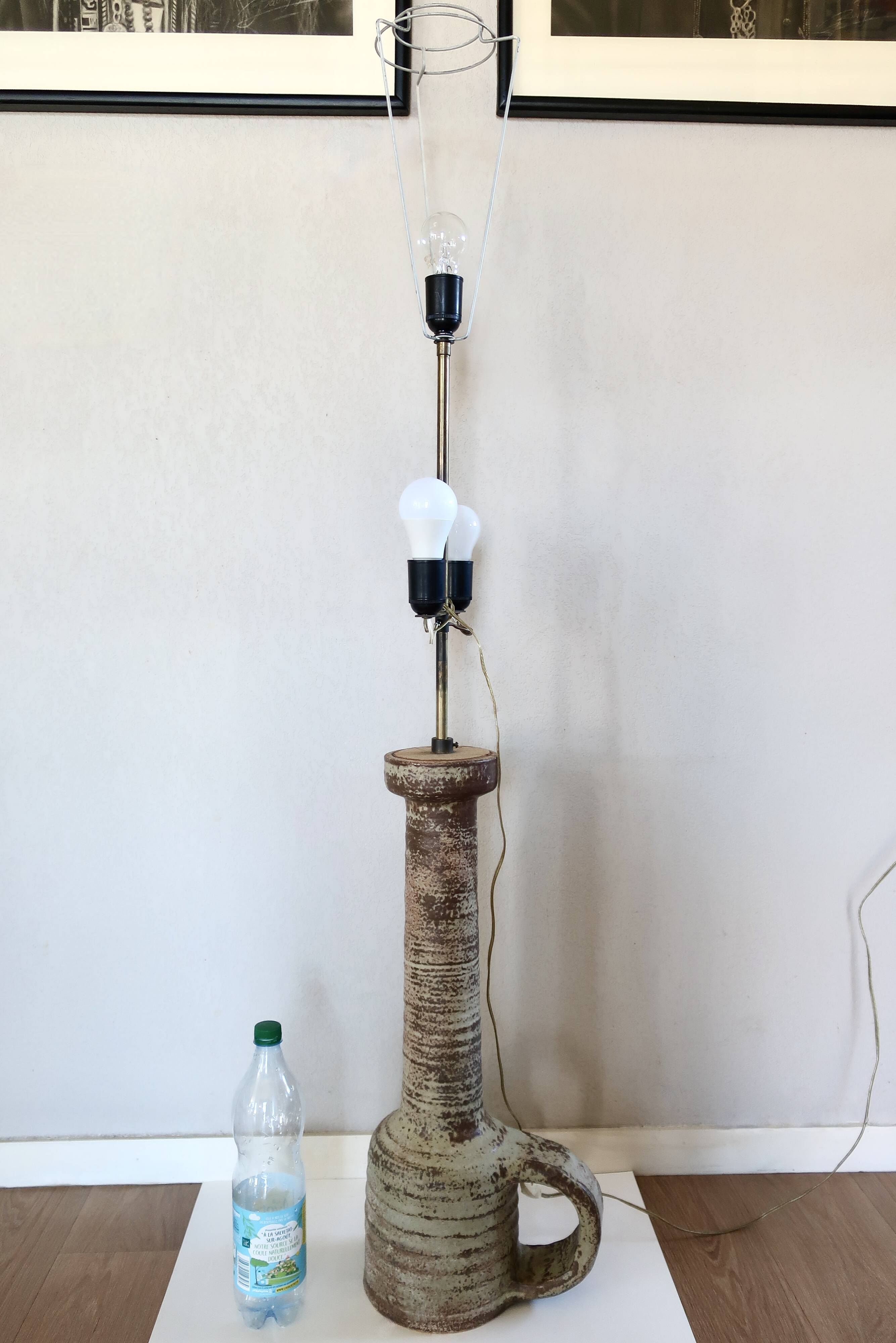 Jaan mobach, utrecht netherlands, large ceramic floor lamp 1960s