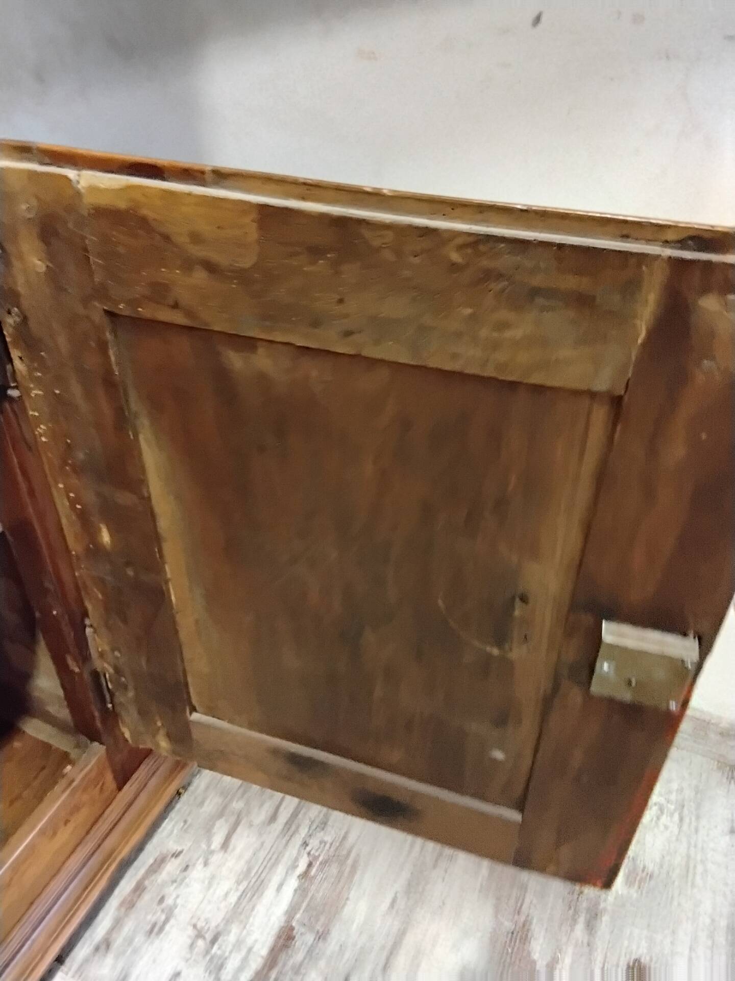 Antique wardrobe standing man