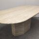 Table de salle à manger XL en travertin, Italie vers 1970
