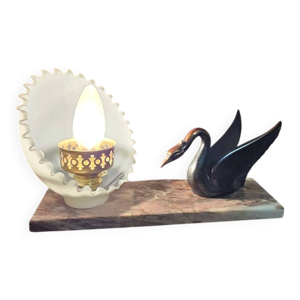 Lampe en marbre, cygne