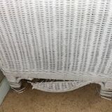 Commode rotin vintage