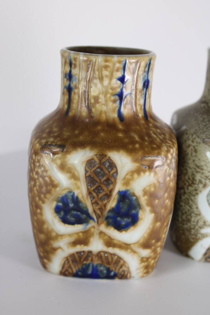 Nils Thorsson vase Royal Copenhagen vintage Danish ceramic x2 1970