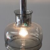 Smoked glass suspension from the 60s/70s by Limburg