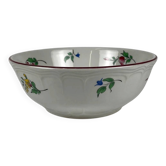 Small salad bowl, Réverbère model by KG Lunéville, rose pattern, worked exterior.