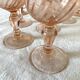 Vintage rose stemmed glasses -Rosaline Arcoroc