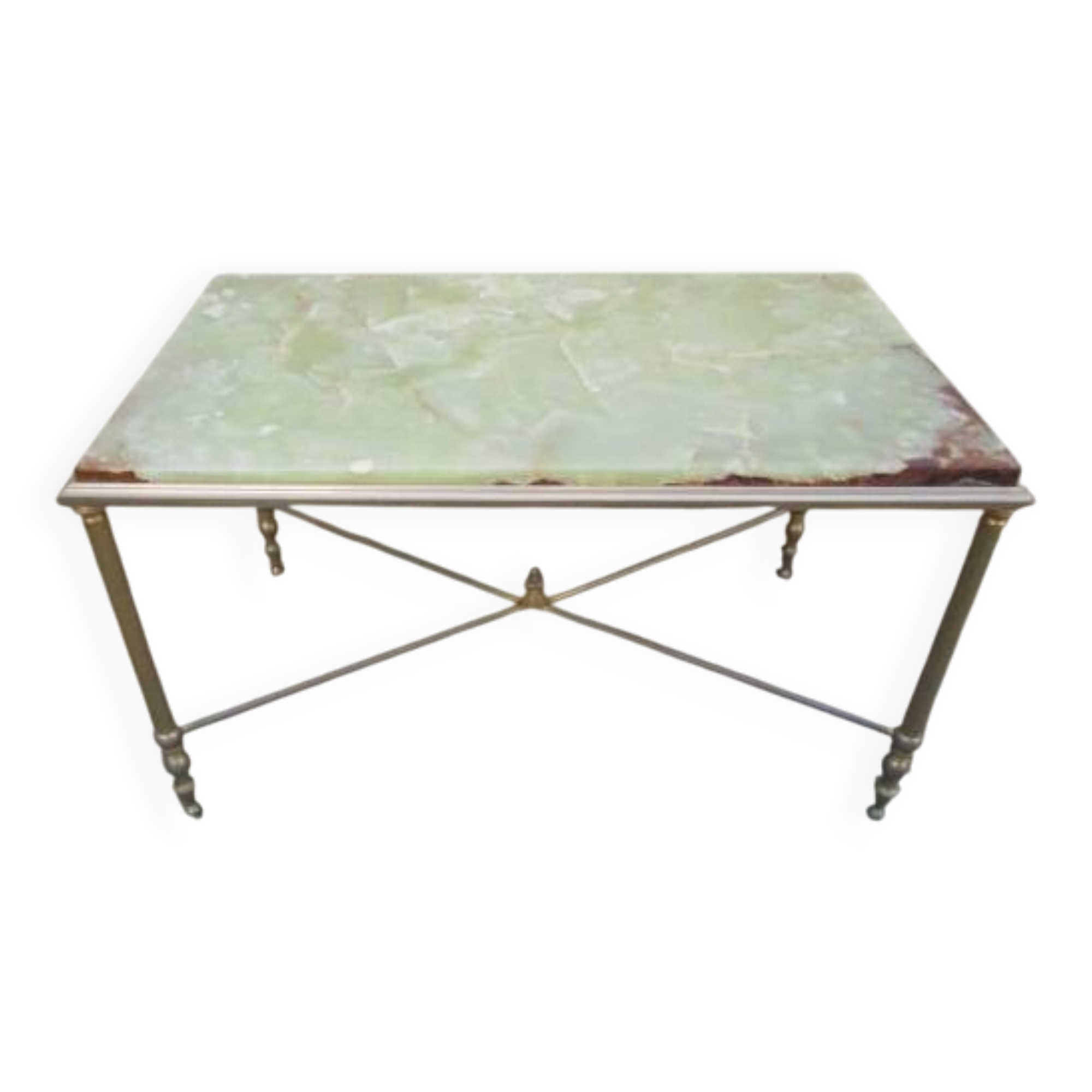 Hollywood Regency side table, marble top