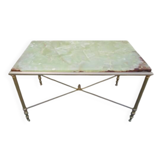 Hollywood Regency side table, marble top