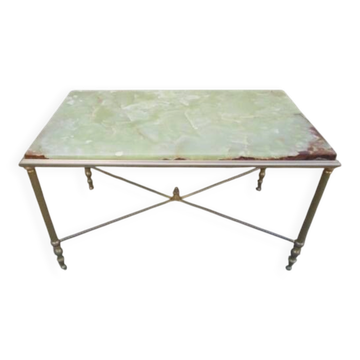 Hollywood Regency side table, marble top