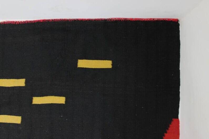 Tapis kilim géométrique moderniste, années 1950