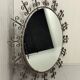 Huge round wrought iron wall mirror 1960’s