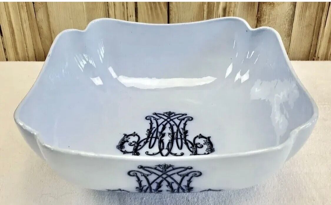 Old fruit bowl Brown Westhead Moore & co monogram XIX