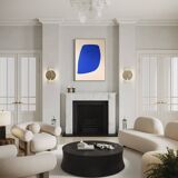 Large blue painting "Not a circle" 100x73 cm