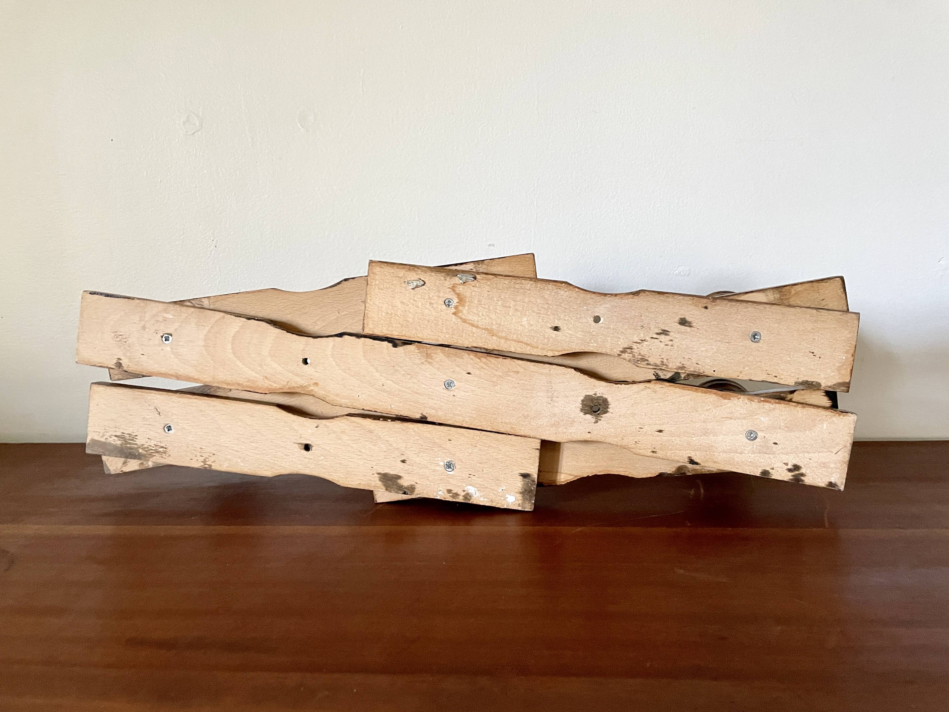 Accordion coat rack wood 1970