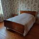 140 cm varnished wood bed from the 1970s