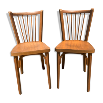 Pair baumann chair with bars