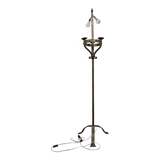 Feudal style lamp post candle holder in cast iron from the 19th century