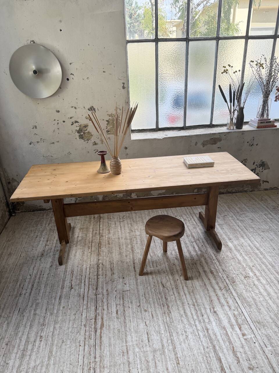 Perriand mountain furniture pine dining table