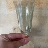 3 iridescent colored champagne glasses