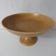 old large stoneware compotier plate on vintage foot