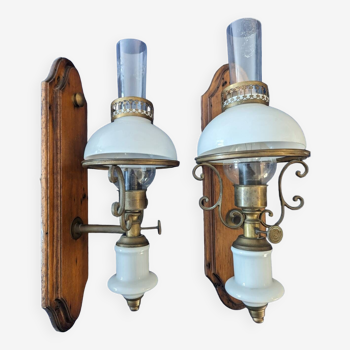 Pair of art deco wall lights