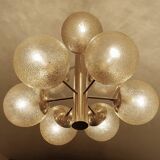 Large Vintage Bubble Glass Pendant Light