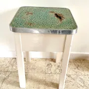 VINTAGE WOOD STOOL CHEST