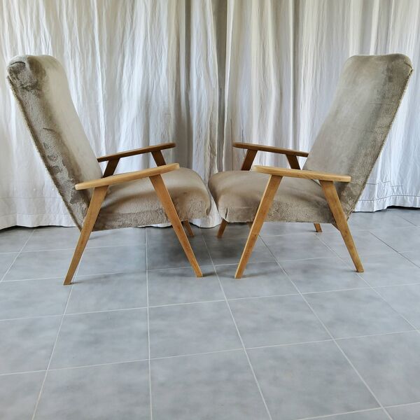 Paire de fauteuils scandinaves