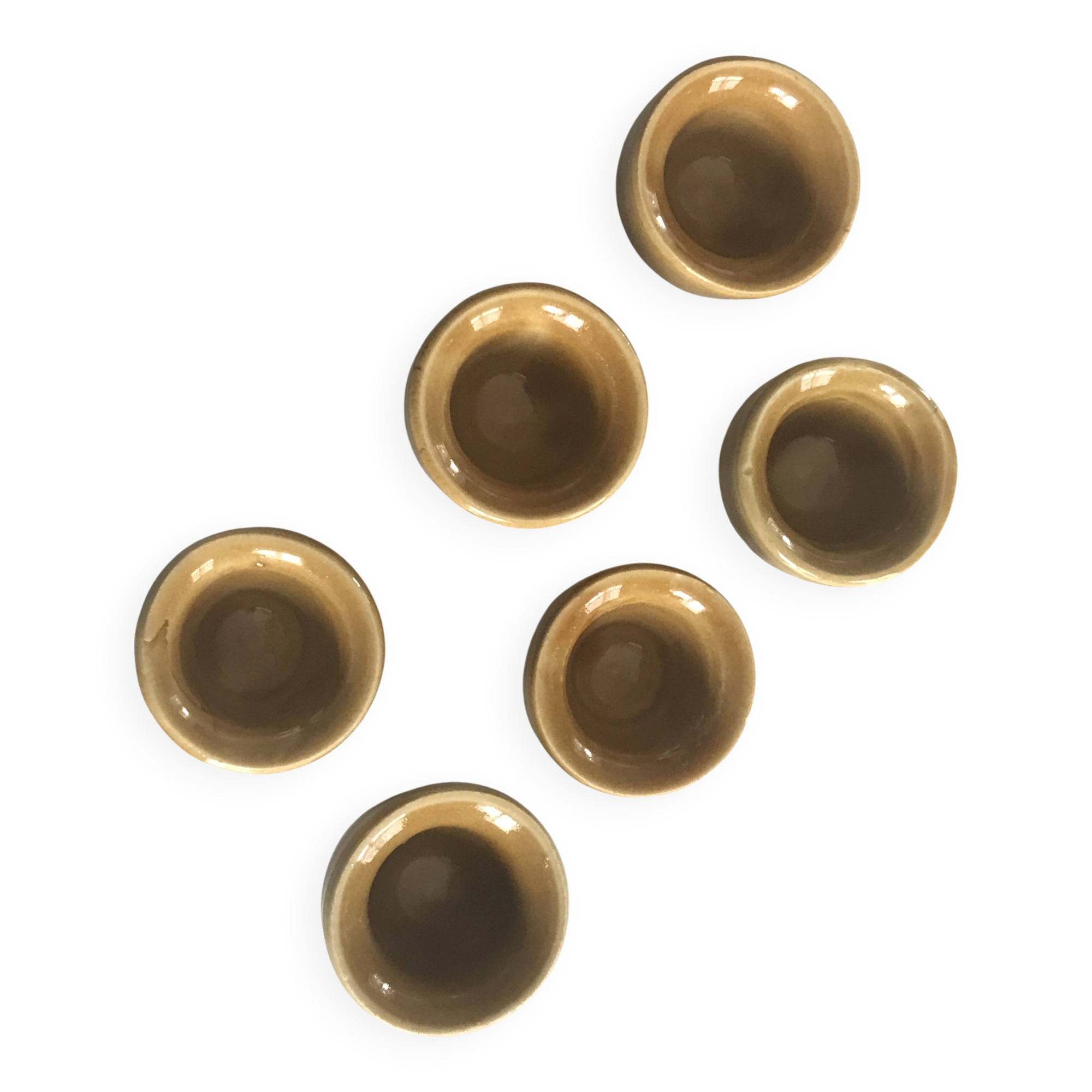 Set of 6 small ceramic candle holders