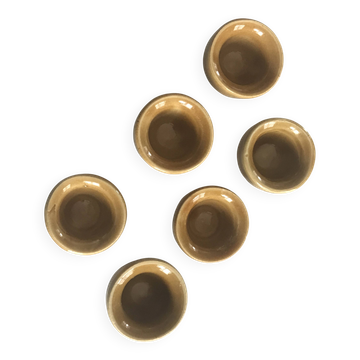 Lot de 6 petits bougeoirs céramique