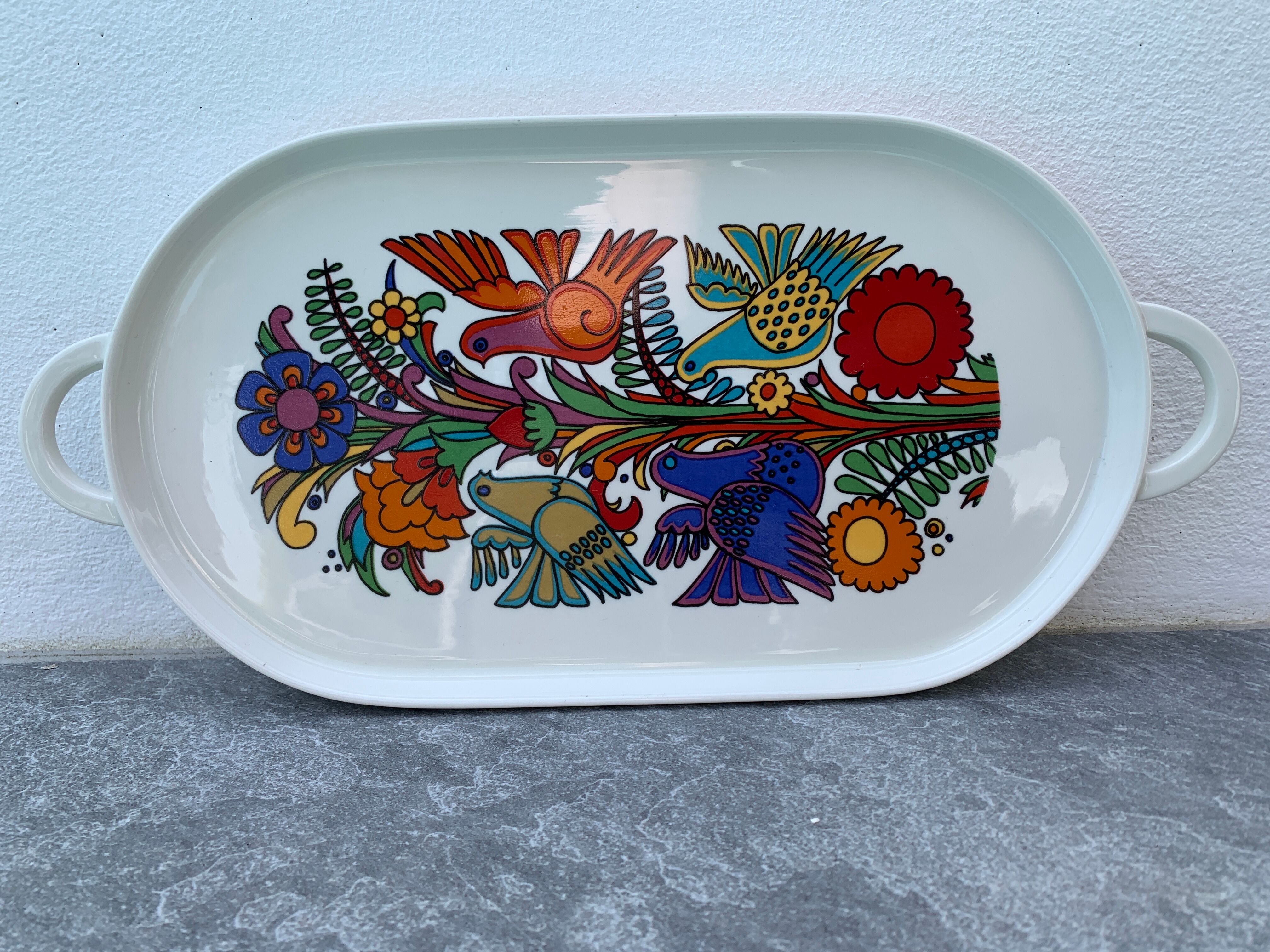 Porcelain vitro dish, Acapulco model by Villeroy and Boch