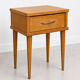 Vintage bedside table, solid oak, 1950s.