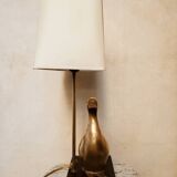 Lamp with brass duck
