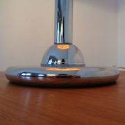 Italian orange plastic and chrome table lamp, 1960s