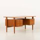 Bureau de direction danois en teck attribué à Kai Kristiansen, années 1960