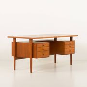 Danish teak executive desk attr. to Kai Kristiansen, 1960s