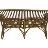 Vintage Rattan Sofa Belse 8 Design 1960s Rohe Noordwolde