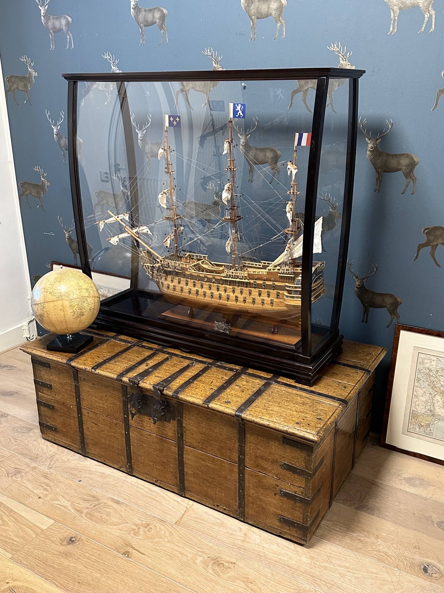 weathered antique teak chest / coffeetable