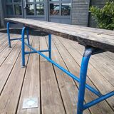 Vintage school locker room bench