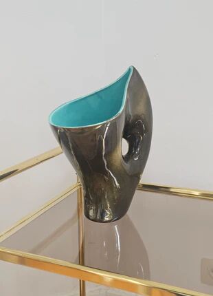 Vintage 1950 free-form vase - Belgian ceramist Alexandre de Wemmel