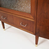 Walnut highboard 70's scandinavian design