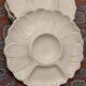 Set of 6 White Ceramic Compartment Plates – Italy, Vi