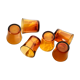 6 verres en verre ambré