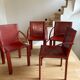 Set of 4 Carlo Bartoli chairs – Manufacturer Matteo Grassi – Coral model