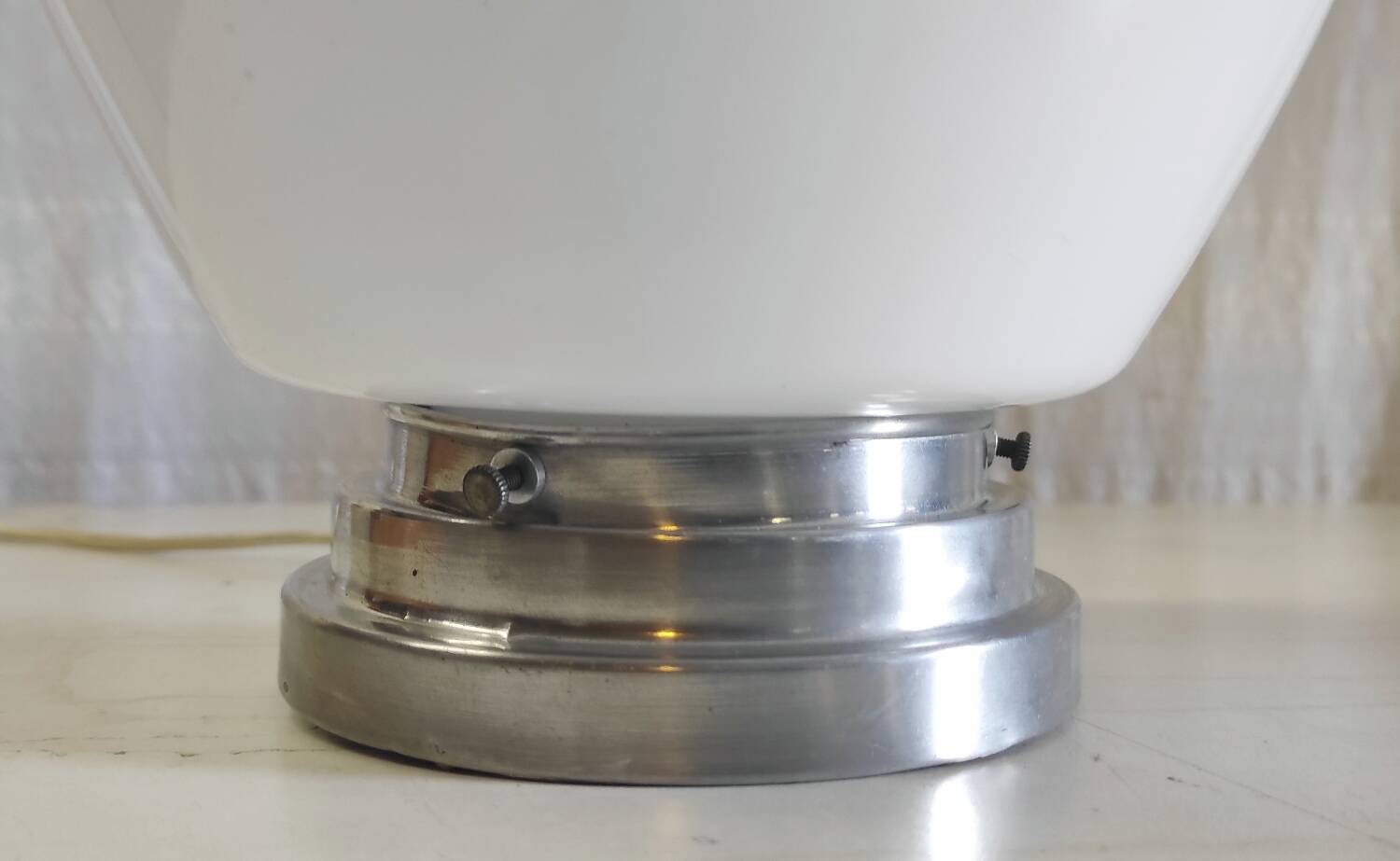 Bauhaus style opaline globe ceiling light - mid. 20th century