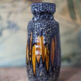 West Germany ceramic vase, fat lava vase, 210-18, flower pot, collection, 60's