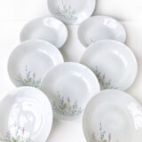 Set of 8 hollow plates in Bavarian porcelain