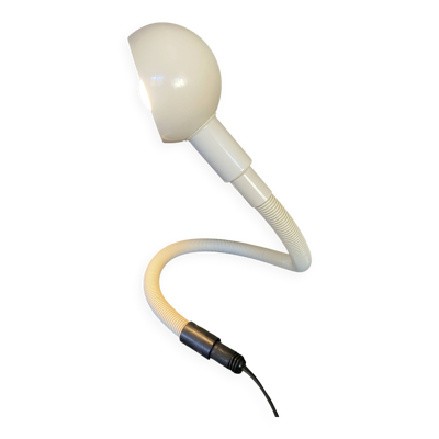Lampe blanche Hebi d’ Isao Hosoe pour Valenti blanc crème vintage 1970
