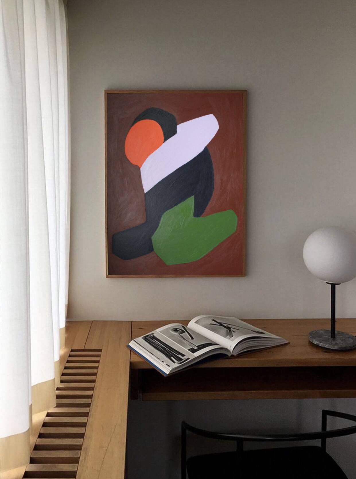 Lovers minimalist couple painting