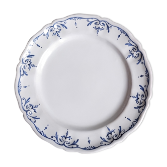 Plate  and blue Le Fayansier de Moustiers Atelier de Saint Jurs